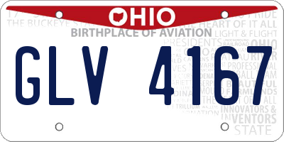 OH license plate GLV4167
