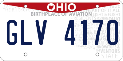 OH license plate GLV4170