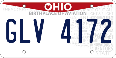 OH license plate GLV4172