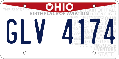 OH license plate GLV4174