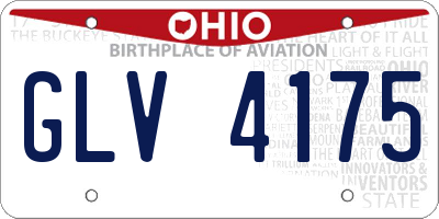 OH license plate GLV4175
