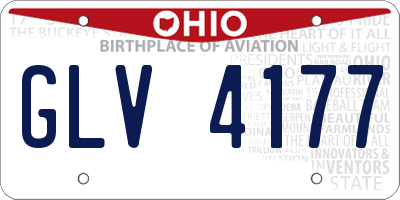 OH license plate GLV4177