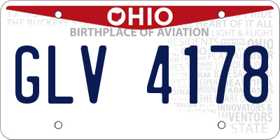 OH license plate GLV4178