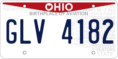 OH license plate GLV4182