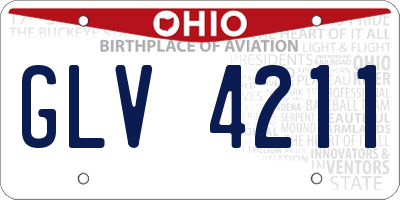 OH license plate GLV4211
