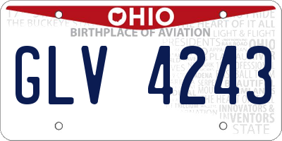 OH license plate GLV4243