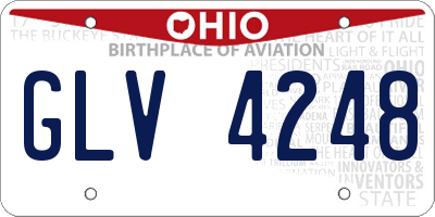 OH license plate GLV4248