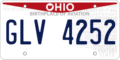 OH license plate GLV4252