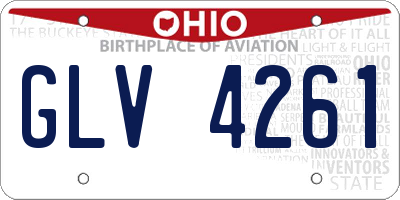 OH license plate GLV4261
