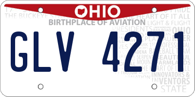 OH license plate GLV4271