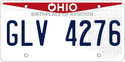 OH license plate GLV4276