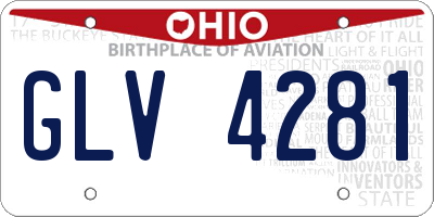 OH license plate GLV4281