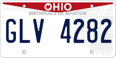 OH license plate GLV4282