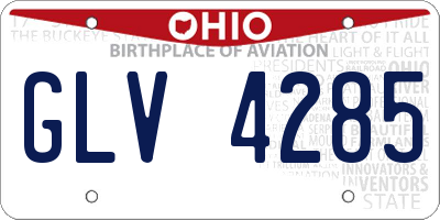 OH license plate GLV4285