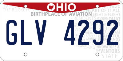 OH license plate GLV4292