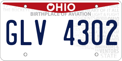 OH license plate GLV4302