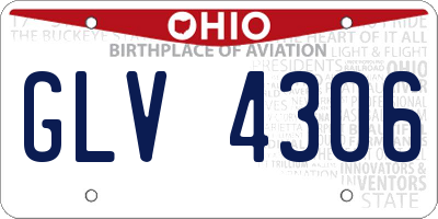 OH license plate GLV4306