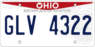 OH license plate GLV4322