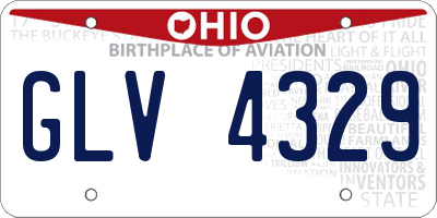 OH license plate GLV4329