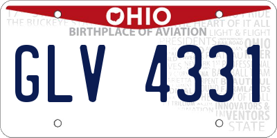 OH license plate GLV4331