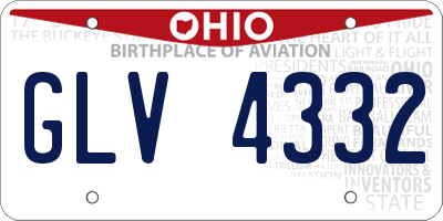 OH license plate GLV4332