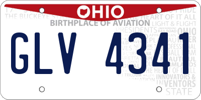 OH license plate GLV4341