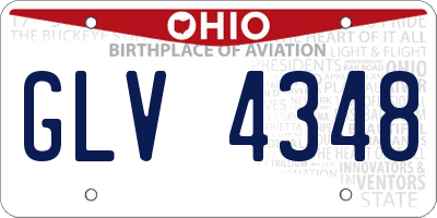 OH license plate GLV4348