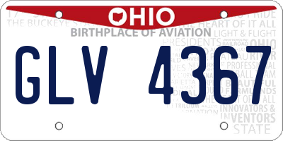 OH license plate GLV4367