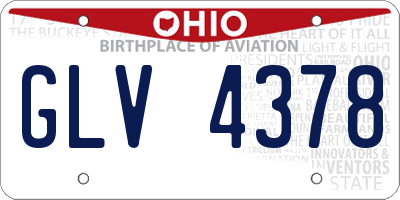 OH license plate GLV4378
