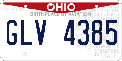 OH license plate GLV4385