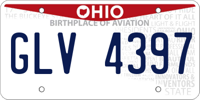 OH license plate GLV4397