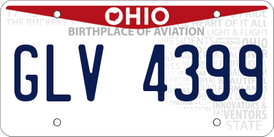 OH license plate GLV4399
