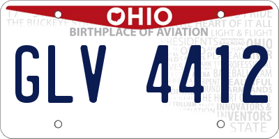 OH license plate GLV4412