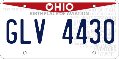 OH license plate GLV4430