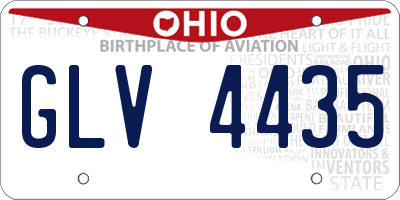OH license plate GLV4435
