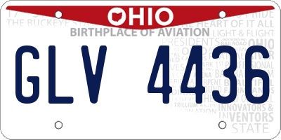 OH license plate GLV4436