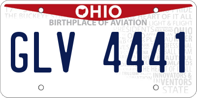 OH license plate GLV4441