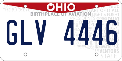 OH license plate GLV4446