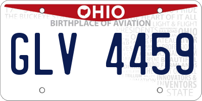 OH license plate GLV4459