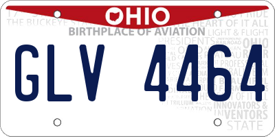 OH license plate GLV4464