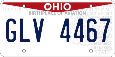 OH license plate GLV4467