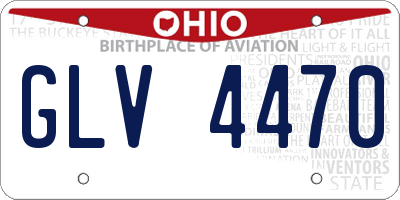 OH license plate GLV4470
