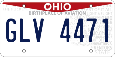 OH license plate GLV4471