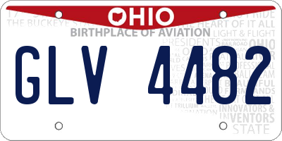 OH license plate GLV4482