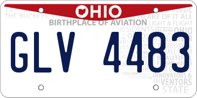 OH license plate GLV4483