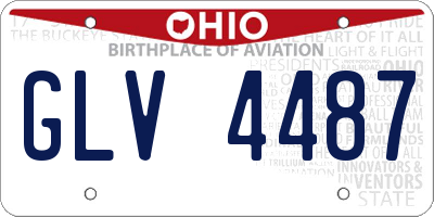 OH license plate GLV4487