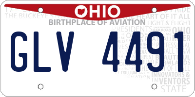 OH license plate GLV4491