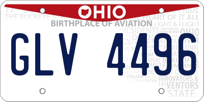 OH license plate GLV4496