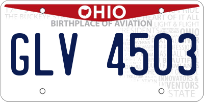 OH license plate GLV4503