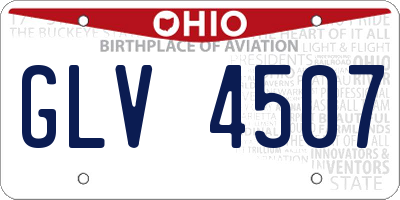 OH license plate GLV4507